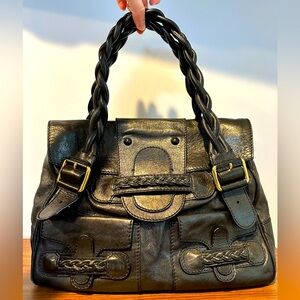 Authentic Valentino Garavani $1275retail black leather handbag